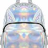 Satchel Handbags | Amosfun Amosfun Chic Holographic Backpack Cute Hologram Shoulder Bag Satchel Christmas Birthday Valentine'S Day Gift For Women