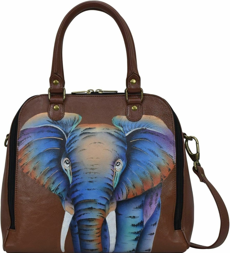 Satchel Handbags | Anna by Anuschka Anna By Anuschka Hand-Painted Leather Organizer Satchel, African Elephant