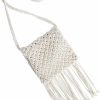 Satchel Handbags | QWINEE Qwinee Geometric Pattern Fringe Decor Knitted Bag For Women Casual Crossbody Bag Satchel Shoulder Bag Square Handbags Ladies