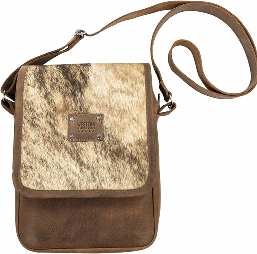 Satchel Handbags | Western Leather Works Western Leather Works, Rectangular Cowboy Satchel Handmade From Full Grain Leather - Furry