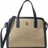 Satchel Handbags | Tommy Hilfiger Tommy Hilfiger Liv Ii Convertible Satchel Square Monogram Jacquard Khaki Tonal One Size