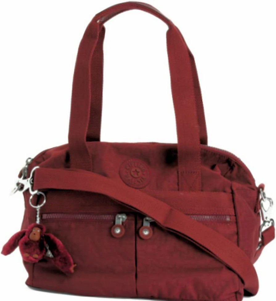 Satchel Handbags | Kipling Kipling Klara Satchel Cross Body Intense Maroon One Size