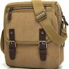 Satchel Handbags | dealcase Men'S Canvas Small Messenger Bag Casual Shoulder Bag Chest Bag Travel Carry Bag,Multi-Pocket Purse