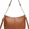 Satchel Handbags | ASPHODELCHIC Asphodelchic Women Shoulder Bags Large Vegan Leather Crossbody Bag With Two Detachable Straps Zipper Closure