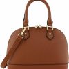 Satchel Handbags | FashionPuzzle Zip-Around Saffiano Classic Dome Satchel