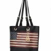 Satchel Handbags | MKF Collection Mkf Collection Usa Tote Shoulder Bag For Women Vegan Leather Patriotic Handbag, Lady Fashion American Flag Satchel Purse