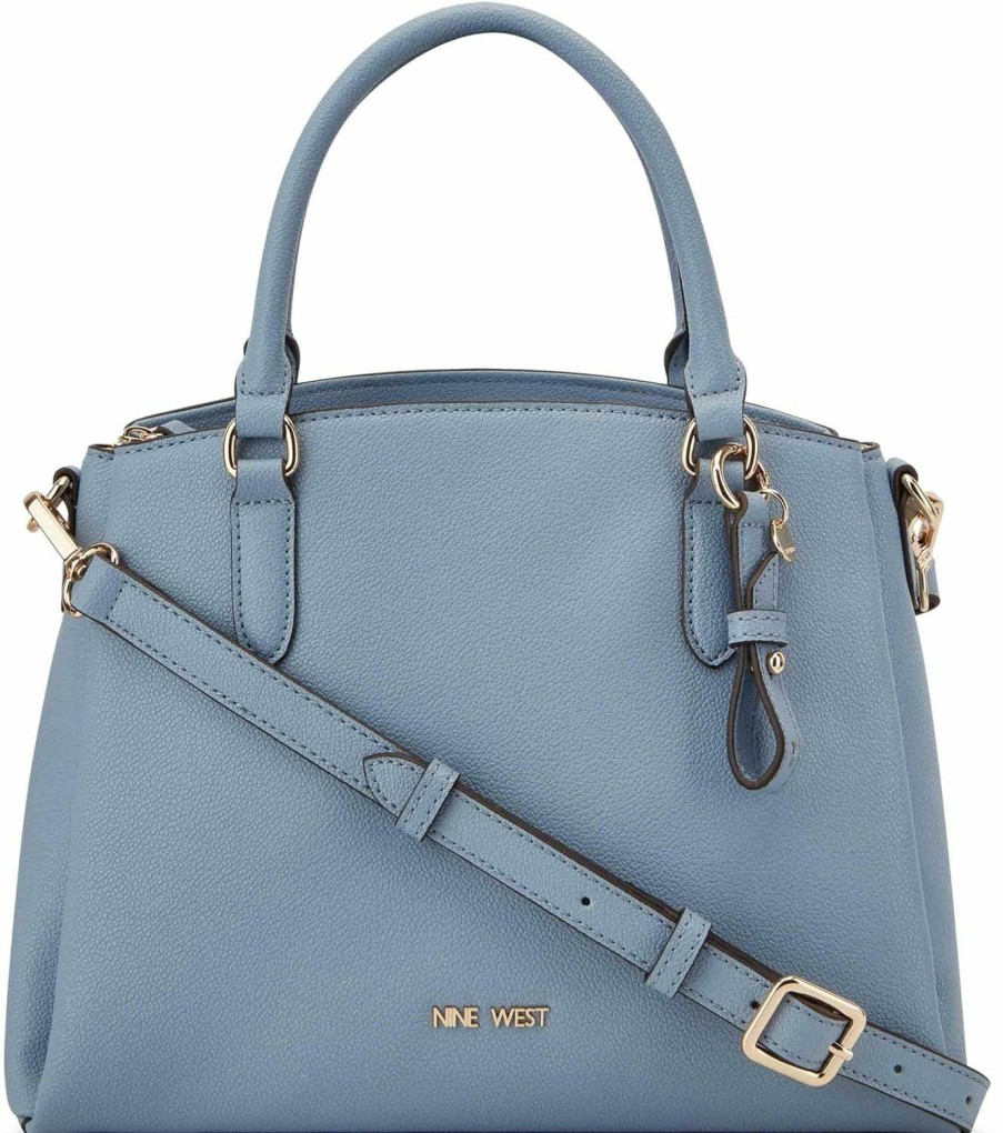 Satchel Handbags | Nine West Nine West Tansy Jet Set Satchel, Pale Denim