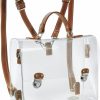 Satchel Handbags | HOXIS Clear Pvc Backpack For Stadium Approved Multifunction Transparent Shoulder Handbag Uni Messenger Satchel Cross Body Bag