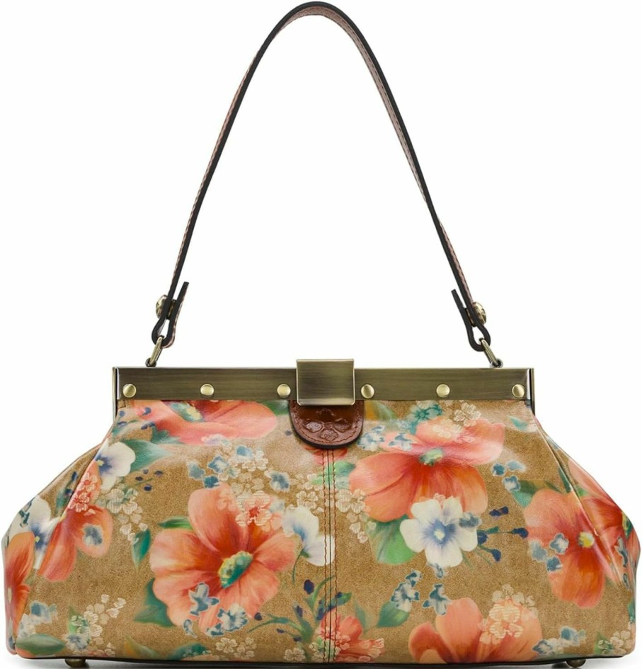 Satchel Handbags | Patricia Nash Patricia Nash Frame Satchel, Apricot Blossoms