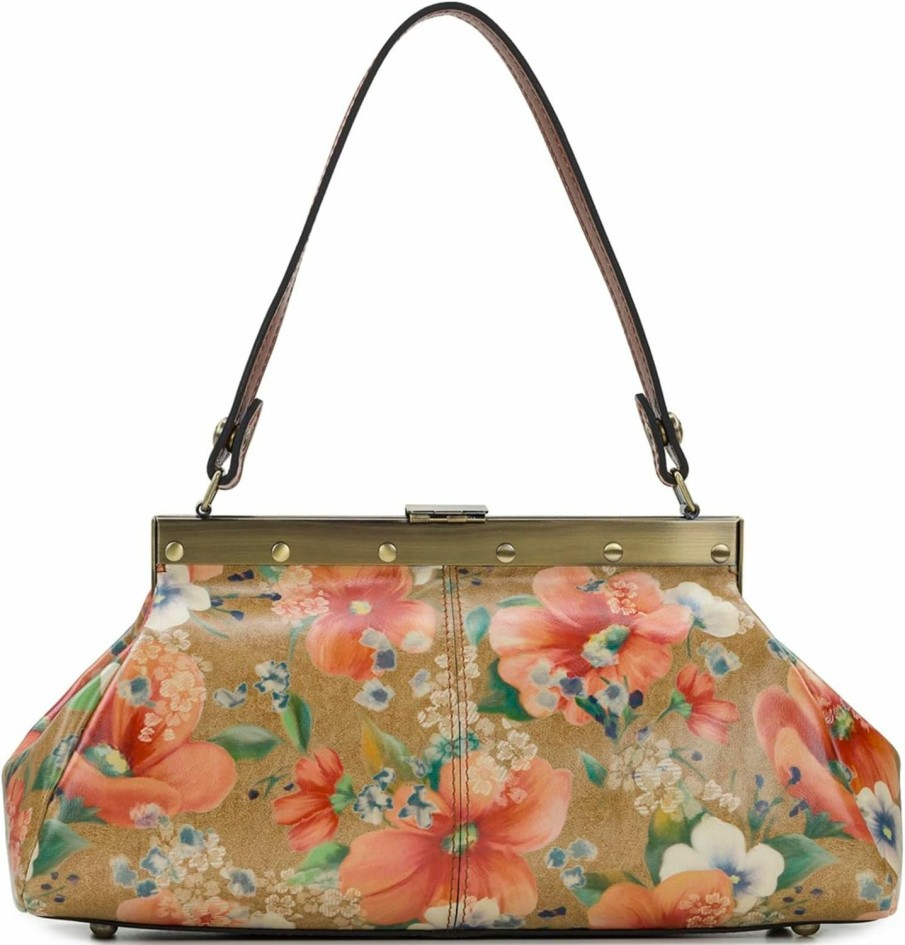 Satchel Handbags | Patricia Nash Patricia Nash Frame Satchel, Apricot Blossoms