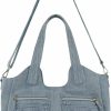 Satchel Handbags | True Religion True Religion Women'S Satchel Bag, Crossbody Purse Handbag With Horseshoe Logo Stitching, Denim