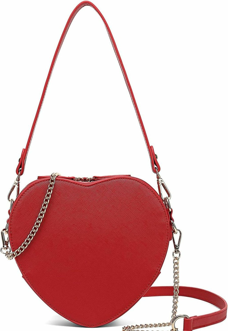 Satchel Handbags | CGYGP Cgygp Cute Heart Purse For Women Girls Vegan Leather Crossbody Satchels Shoulder Handbag With Wrist Strap