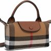 Satchel Handbags | Generic Waiyqju Mini Small Size Plaid Luxury Canvas And Leather Women'S Top Handle Handbag Mini Fashion Contrast Color Travel Daily Satchel (Khaki)