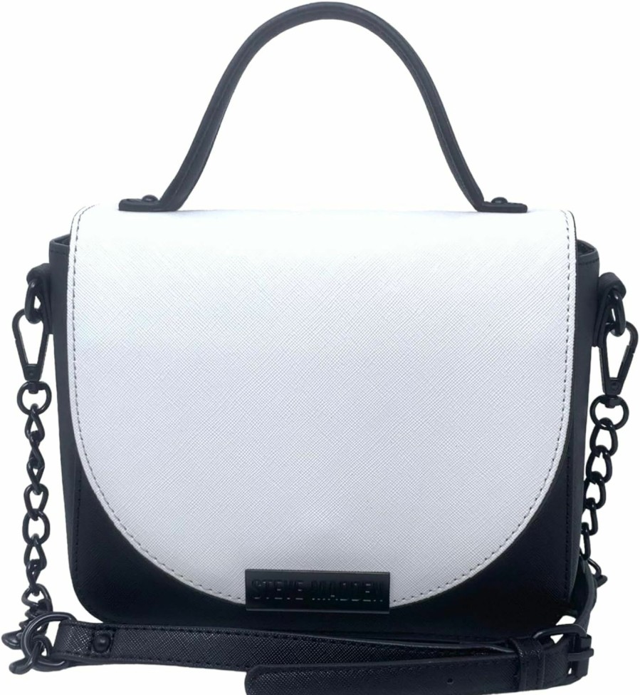 Satchel Handbags | Steve Madden Steve Madden Bmelodie Satchel Crossbody Bag (Blk/Wht)