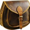 Satchel Handbags | Satchel And Fable Satchel And Fable Vintage Leather Crossbody Bags For Women Saddle Genuine Brown Shoulder Handmade Travel Purse Handbag