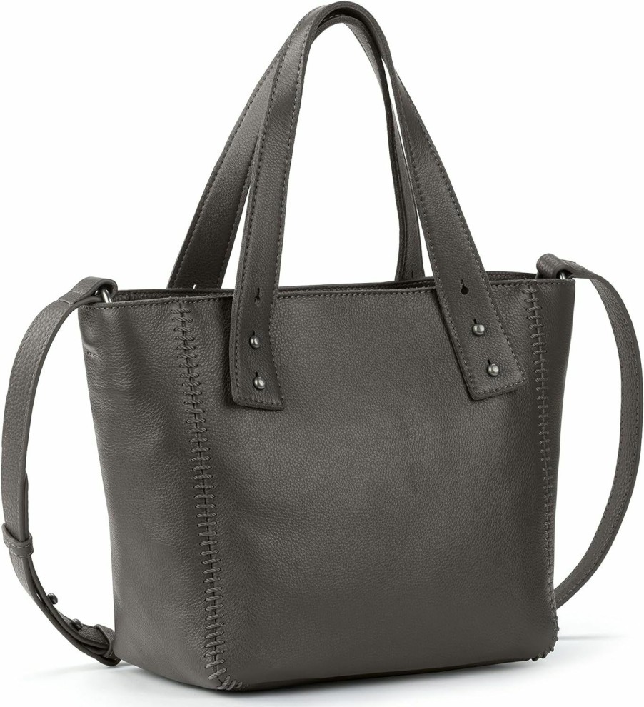 Satchel Handbags | The Sak The Sak Liv Satchel In Leather, Large Purse With Removable, Convertible Straps, Slate