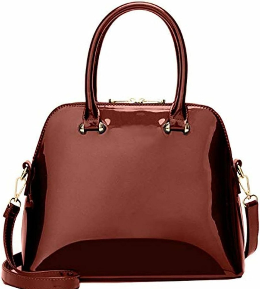 Satchel Handbags | XingChen Xingchen Shiny Patent Leather Handbags And Purses For Women Glossy Shell Shoulder Bag Top Handle Totes Evening Party Satchel