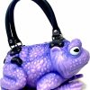 Satchel Handbags | Windy Willow Purple Toad With Glow Eyes - Bag Purse Satchel Handbag Crossbody Witch Frog Cottagecore Goblincore Dark Gothic Aesthetic