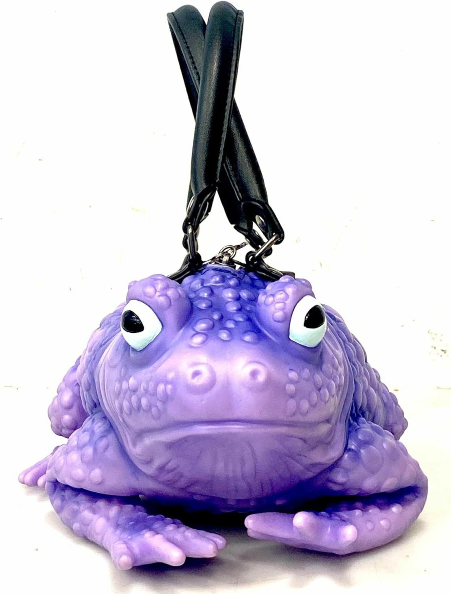 Satchel Handbags | Windy Willow Purple Toad With Glow Eyes - Bag Purse Satchel Handbag Crossbody Witch Frog Cottagecore Goblincore Dark Gothic Aesthetic