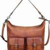 Satchel Handbags | IVTG Genuine Leather Handbags For Women Handmade Purses Top Handle Shoulder Bags Vintage Style Real Leather Crossbody Hobo Satchel