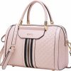 Satchel Handbags | BOYATU Leather Satchel Bags Shoulder Purse: Trendy Top Handle Bags For Women - Elegant Handbags Barrel Purse