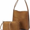 Satchel Handbags | CALUOMATT Caluomatt Tote Bag For Women Shoulder Bag Crossbody Bags For Women Satchel Hobo Handbag Suede Bag Purse Set 2Pcs