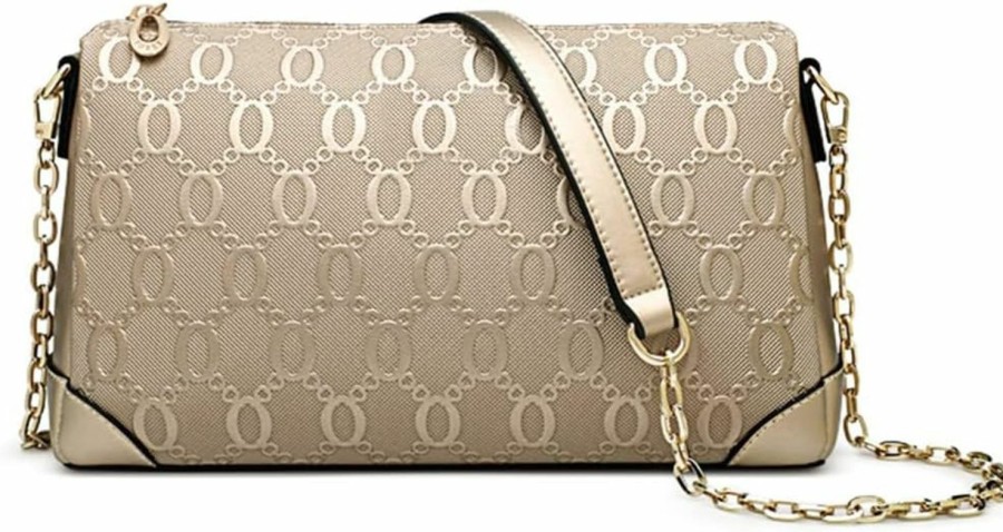 Satchel Handbags | FOXLOVER Foxlover Genuine Leather Crossbody Bags For Women Lock Chain Patterns Shoulder Bag Fashion Casual Ladies Handbags And Purses