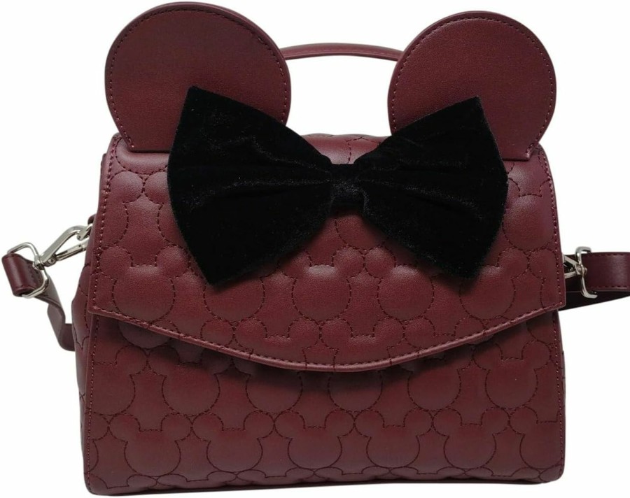 Satchel Handbags | Loungefly Loungefly Disney Minnie Mouse Quilted Crossbody Satchel Handbag Purse