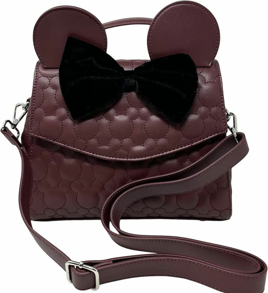 Satchel Handbags | Loungefly Loungefly Disney Minnie Mouse Quilted Crossbody Satchel Handbag Purse