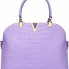 Satchel Handbags | SHUIANGRAN Shuiangran Lavender Satchels For Women Womens Purses And Handbags Ladies Pu Leather Top Handle Shoulder Tote Bags