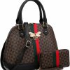 Satchel Handbags | Trendeology Trendeology Leopard Ostrich Animal Print Vegan Leather Dome Satchel Purse Handbag