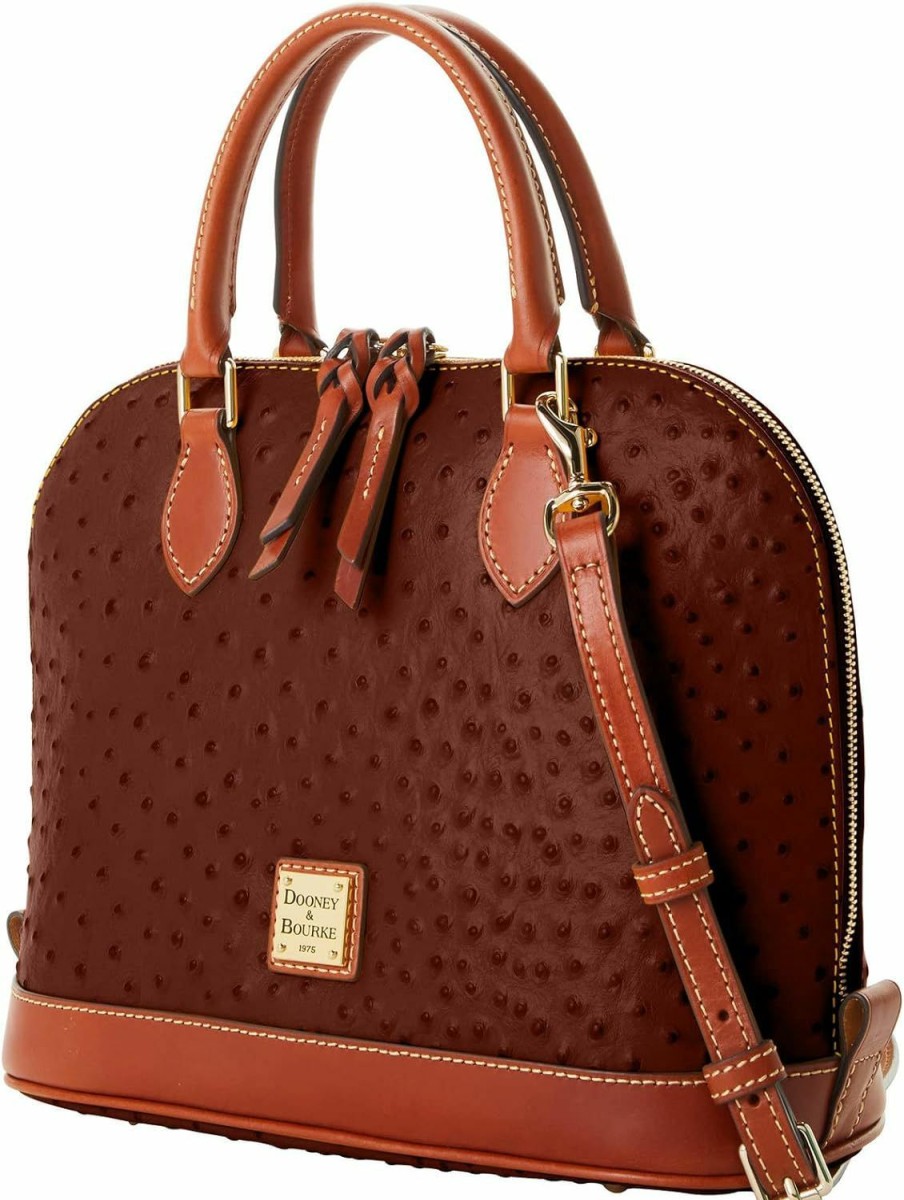 Satchel Handbags | Dooney & Bourke Dooney & Bourke Handbag, Ostrich Zip Zip Satchel - Cognac