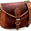 Satchel Handbags | Firu-Handmade Firu-Handmade Women Vintage Style Genuine Leather Crossbody Shoulder Bag Crossover Satchel Ladies Purse Tote Handbags Travel