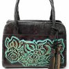 Satchel Handbags | Patricia Nash Patricia Nash Tooled Leather Paris Satchel, Small, Turquoise