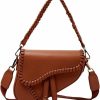 Satchel Handbags | Yaopeing Yaopeing Saddle Shoulder Bags For Women,Trendy Saddle Purse Mini Crossbody Bag,Pu Leather Clutch Purses Satchel Handbags