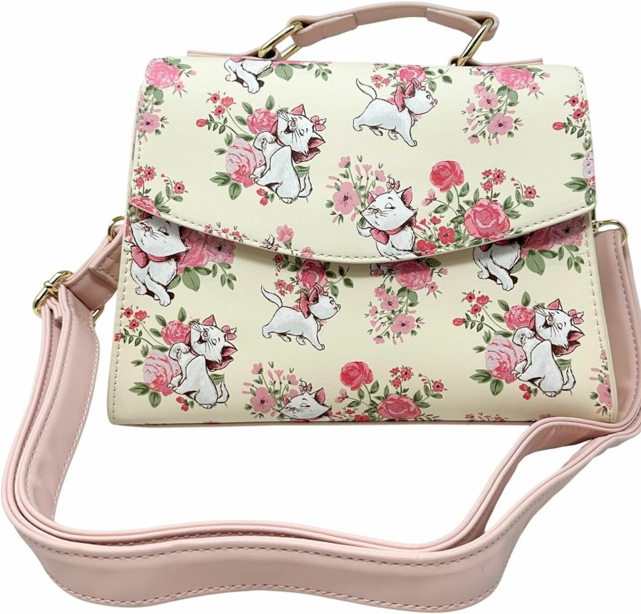 Satchel Handbags | Loungefly Loungefly Disney The Aristocats Marie Aop Floral Print Crossbody Satchel Handbag Purse