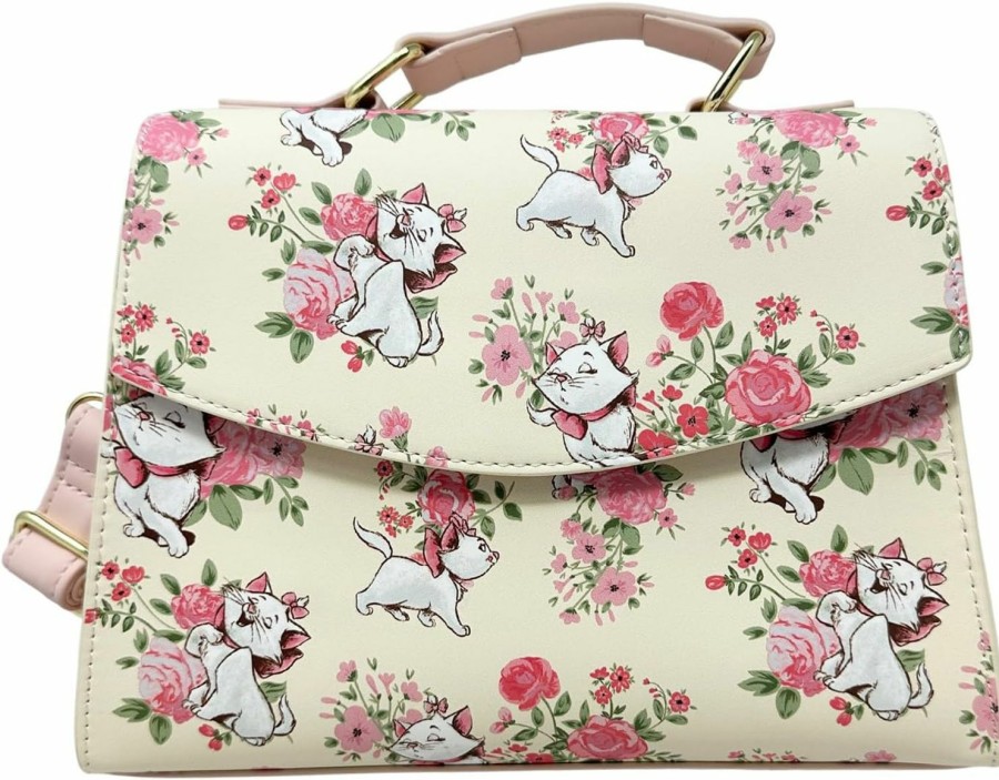 Satchel Handbags | Loungefly Loungefly Disney The Aristocats Marie Aop Floral Print Crossbody Satchel Handbag Purse