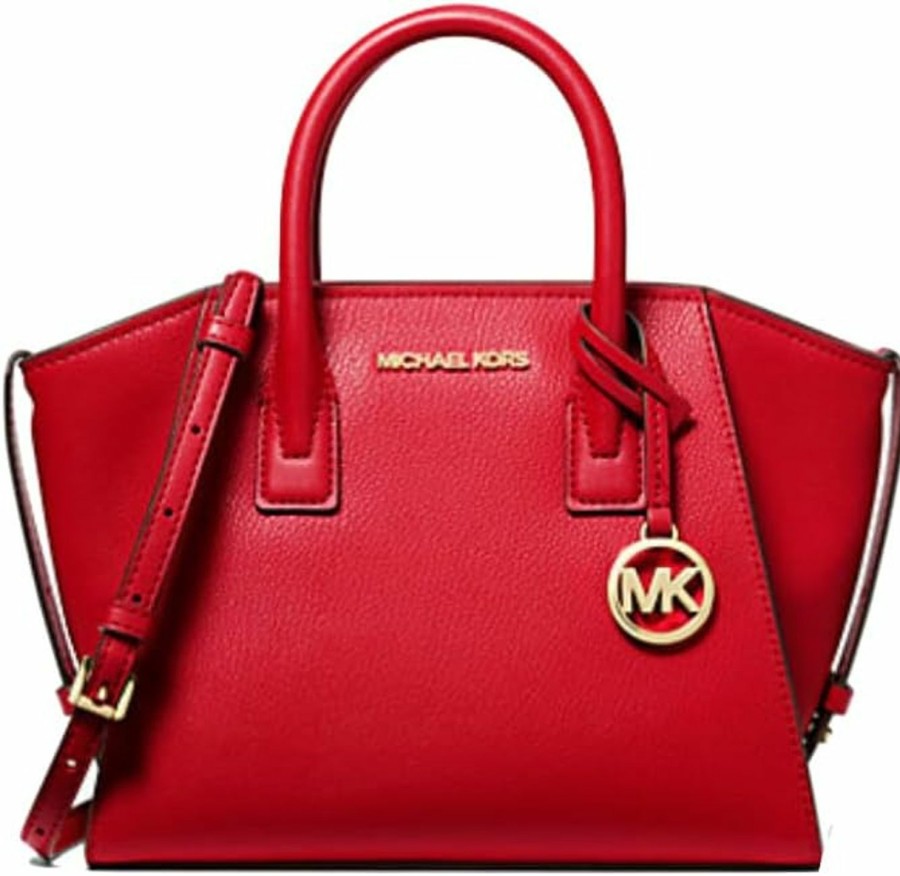 Satchel Handbags | Michael Kors Michael Michael Kors Avril Small Logo Top-Zip Satchel (Bright Red)