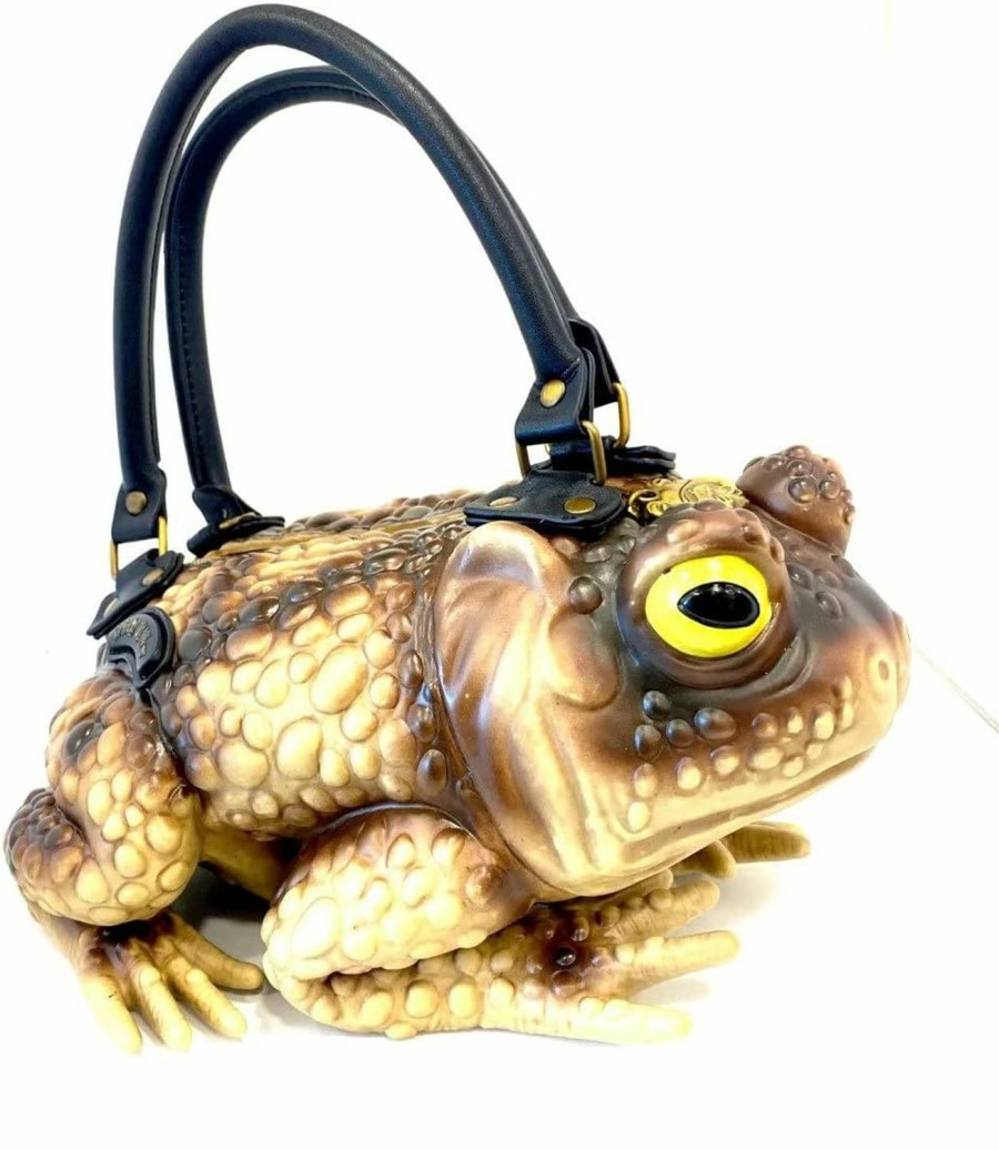 Satchel Handbags | Windy Willow Tan And Brown Toad Bag Purse Satchel Handbag Witch Frog Cottagecore Goblincore Cute Aesthetic