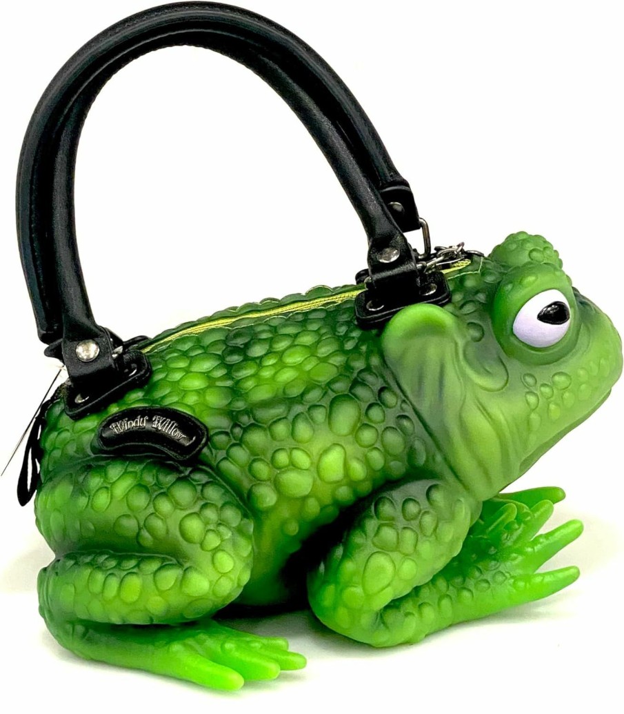 Satchel Handbags | Windy Willow Windy Willow Green Glow In The Dark Toad With Lilac Eyes - Bag Purse Satchel Handbag Crossbody Witch Frog Cottagecore Goblincore Dark Gothic Aesthetic