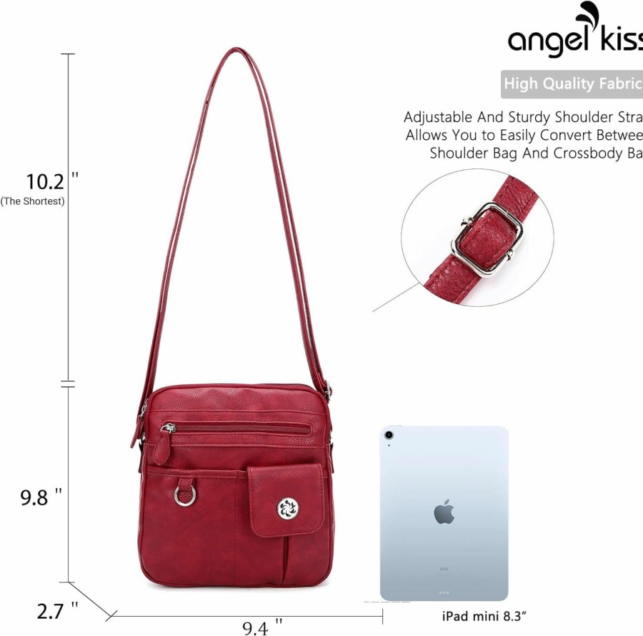 Satchel Handbags | Angel Kiss Angel Kiss Designer Crossbody Purses For Women Zipper Pocketbook Bags With Adjustable Straps